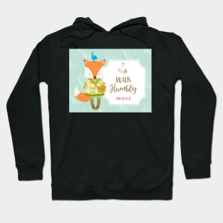 Walk Humbly Kids Scripture Art Hoodie